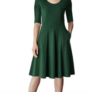 Plus Size Green A-Line Dress by Eshakti